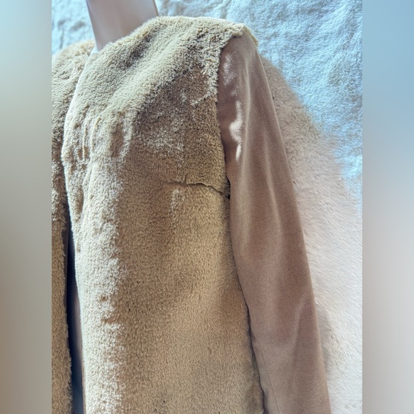 Treasure and Bond x Something Navy coveted camel & faux fur coat Small Nordstrom - Picture 9 of 14